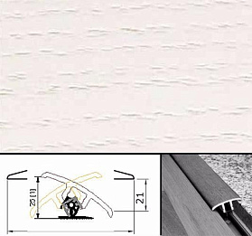 Молдинг шпонированный универсальный Pedross 7-21х48х2400 Ясень беленый